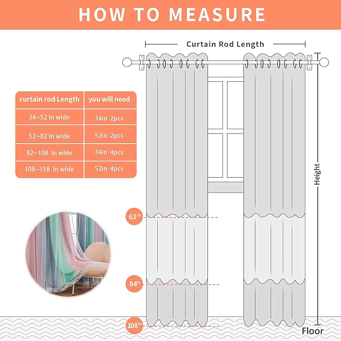 XiDi Pink Grey Green Girls Curtains for Bedroom Rainbow Blackout Short Curtains for Kitchen Cafe Window Room Darkening Kids Childs Nurser Room Wall Decor 54 inches Long 34 inches Wide 2 Panels Set