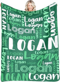 Dr.TOUGH Personalized Blankets with Name Customized Baby Blankets for Girls Boys Adults Monogrammed Blankets and Throws Christmas Birthday Mothers Fathers Valentines Day Gift (Green,60''×80'')
