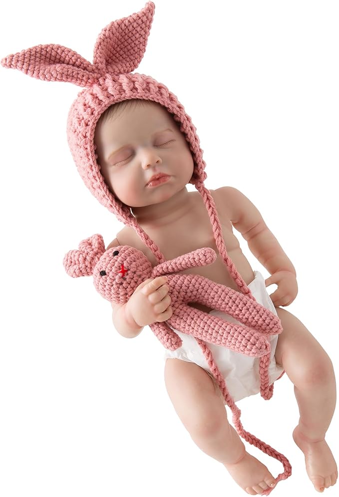 Jastore Infant Newborn Photography Prop Photo Crochet Boys Girls Knit Toy Rabbit Hats