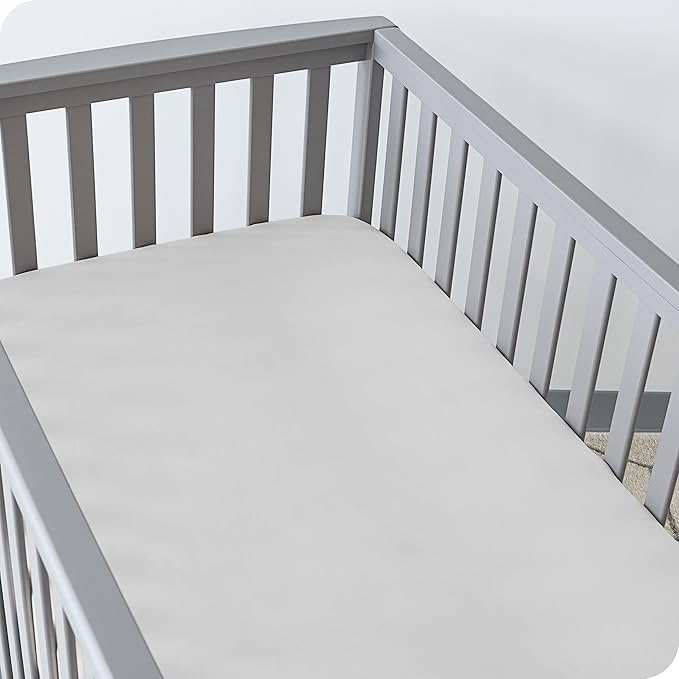 Bare Home 3-Pack Fitted Crib Sheet - Premium 1800 Ultra-Soft Microfiber - Breathable - Baby Sheet - for Boys & Girls - Fits Standard Crib and Toddler Mattresses (Cloud Grey)