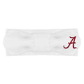 Creative Knitwear Alabama Crimson Tide Infant Girls White Solid Hair Knot Headband Embroidered Logo - Size Newborn - 4T
