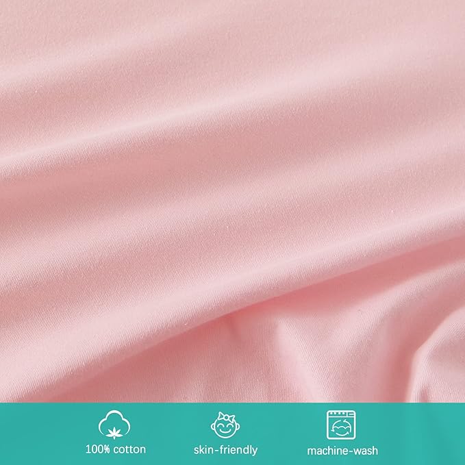 Bassinet Sheets Fit for Jimglo 3 in 1 Baby Bassinet, Mika Micky and Nordmiex Bedside Sleeper Bedside Crib,100% Cotton, 2 Pack, Ultra Soft Bassinet Sheet, Pink and Violet