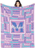 Dr.TOUGH Name Blanket Personalized Blanket for Adult Kids Flannel Customized Personalized Blankets and Throws