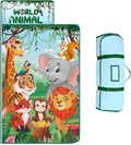 Toddler Nap Mat Kids Sleeping Bag 59"×24", Soft Slumber Bag with Removable Pillow and Blanket for Kids Girls Boys,Roll Up Sleeping Mat Thick for Camping,Daycare, Kindergarden