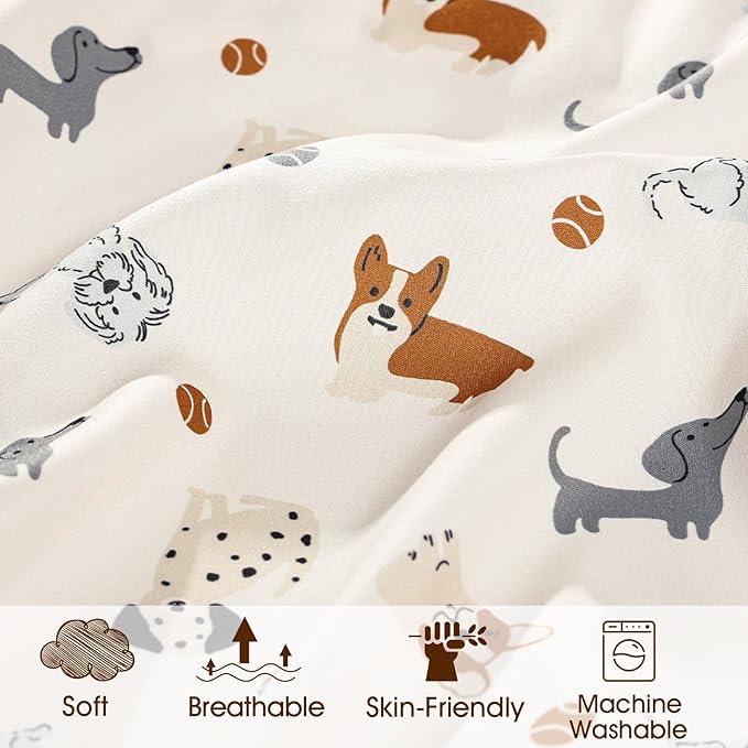 PHF 3 Pack Soft Bassinet Sheets, Pet Dogs Breathable Comfy Cradle Sheets for Baby Boys Girls Neutral, No Slip Universal Fit for Most Cradle and Bassinet Mattress, Pet Dogs