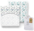 Threadmill Organic Baby Crib Sheets for Boys & Girls | 100% Organic Cotton Fitted Crib Sheet for Standard Crib Mattress | 2 Pack Unisex Cozy Toddler Sheets, Machine Washable Migosprint