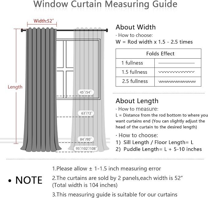 MYSKY HOME 100% Blackout Plaid Linen Curtains 63 Inches Long Double Layer Farmhouse Thermal Insulated Checkered Print Drapes with Rod Pocket Back Tab for Living Room Bedroom, 2 Pcs, 52"Wide, Deep Grey