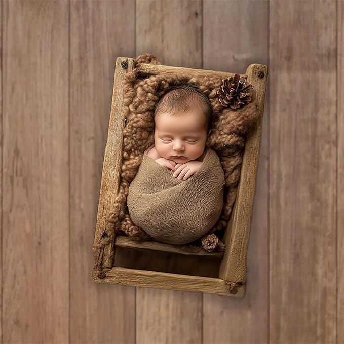 Kate Photography Foor Mats Light Brown Wood Printed Floor Mats Rubber Floor Mat Newborn Photography Drops Photo Studio Props 8X5ft