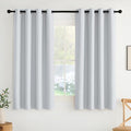 NICETOWN Greyish White Room Darkening Panels - Grommet Thermal Insulated Window Treatments for Bedroom, Yard, Nursery, Kids Room, Laundry - Breathable, 2 Panels, W52 x L63