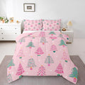 Feelyou Xmas Comforter Set King Size Christmas Tree Bedding Set for Kids Boys Girls Christmas Decor Duvet Quilt New Year Gift Bedroom Decor Microfiber 3 Pcs with 2 Pillow Cases