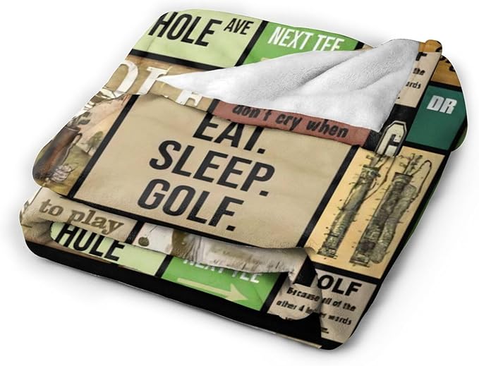 Tijuboni Golf Throw Blanket Golf Gifts for Men Women Girls Boys Kids Adults Soft Flannel Fleece Blanket for Couch Sofa Bed Home Decor 40"x50"