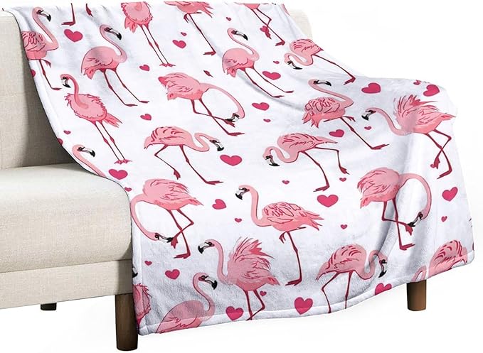 Flamingo Blanket Gifts for Girls Women Lovers - Pink Throw for Kids Adults - Soft Warm Cozy Fleece for Couch Sofa Bed 40"x50"