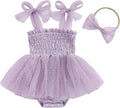 Meihuida Newborn Baby Girl Sleeveless Rompers Summer Clothes Cotton Bodysuit with Headband