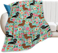 Tijuboni Dachshund Throw Blanket Dog Gifts for Girls Boys Women Men Kids Adults Soft Flannel Fleece Blanket for Couch Sofa Bed Home Decor 40"x50"