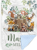 Personalized Baby Blanket with Name – Animal Theme Soft Receiving Blanket for Newborn Boys Girls, Custom, Cozy Nursery Decor for Toddlers