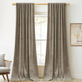 StangH Camel Beige Curtains 100 inches Long Back Tab Thermal Insulated Noise Reducing Drapes for Sliding Door Living Room Home Decoration for Bedroom, W52 x L100, 2 Panels