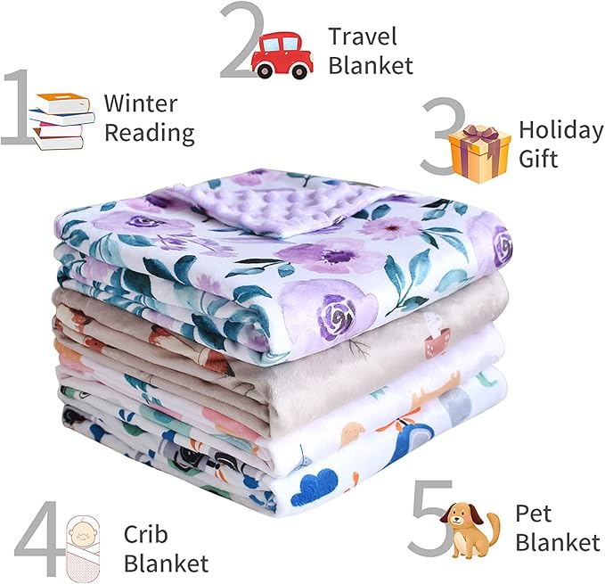 Baby Blankets for Boys Girls Soft Minky Blanket for Newborn Infant Toddler Used for Crib Stroller Nursery (Butterfly)