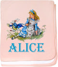 CafePress Alice in Wonderland Blue Baby Blanket, Super Soft Newborn Swaddle