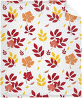 Thuswarm Autumn Colorful Pecan Leaf Flannel Blanket for Autumn Winter Gifts Warm Cozy Soft Funny Print Throw for Bed Couch Sofa 50”×40” Small for Kid