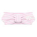 Creative Knitwear Virginia Tech Hokies Infant Girls Pink/White Striped Hair Knot Headband Embroidered Logo - Size Newborn - 4T