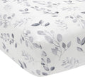 Lambs & Ivy Painted Forest Cotton Fitted Crib Sheet - Gray, White, Outdoors