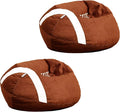 Big Joe Sports Ball Child-Sized Bean Bag Chair for Kids, 2 Pack, Football Plush, Ultra-Soft Lightweight Polyester Blend, 2.5 Foot Refillable