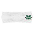 Creative Knitwear Marshall Thundering Herd Infant Girls White Solid Hair Knot Headband Embroidered Logo - Size Newborn - 4T