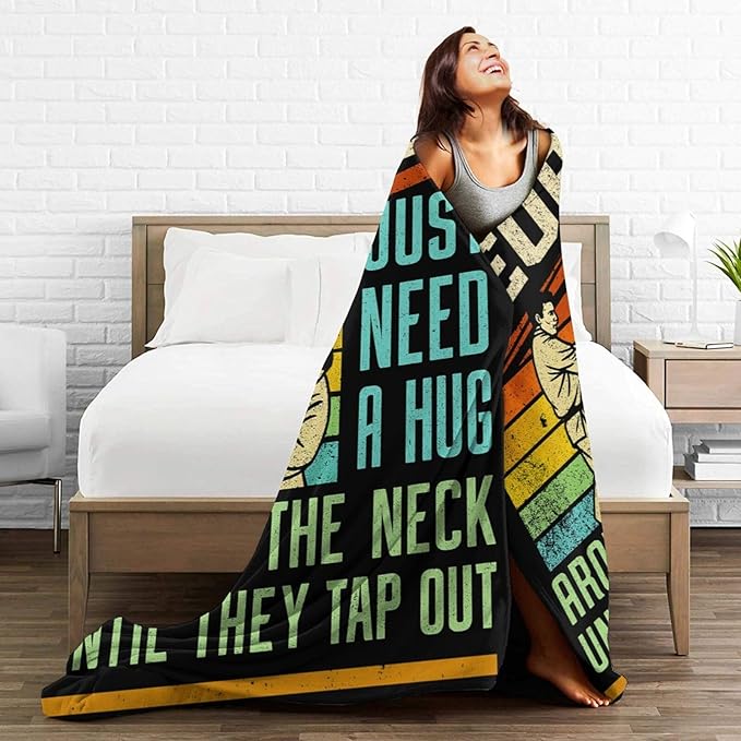 Wrestling Fleece Blanket Sports Wrestle Throw Blankets for Girls Boys Super Soft Warm Flannel Vintage Throws Gifts for Men Women Cozy Fuzzy Plush Stuffed Couch Bed Bedding Decor 80"x60"