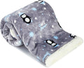Baby Blankets for Boys Girls Fluffy Fuzzy Blanket Soft Warm Cozy Flannel Fleece Warm Infant Newborn Receiving Blanket 30" x 40" (Grey Penguin)