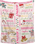 Custom Christmas Blanket | Personalized Holiday Blanket for Boys Girls | Plush Cozy Custom Name Blanket | Christmas Decor Personalized Gifts Name Blanket | 90"x120"-Familys/King Size