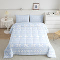 Feelyou Christmas Bedding Set for Kids Boys Girls Twin Size Xmas Deer Decor Comforter Set Ultra Soft Xmas Snowflake Comforter Winter Duvet Quilt Bedroom Decor Christmas Decorations Quilt