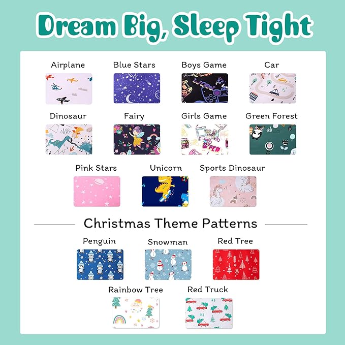 JSD Red Christmas Tree Kids Duvet Cover Set Twin Size, 2 Piece Xmas Comforter Cover with Pillow Sham Zipper Closure, Comforter Not Included