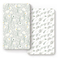 Stretchy Ultra Soft Jersey Knit Fitted Crib Sheets Set 2 Pack, Fit All Standard Crib Mattress Pads, Breathable Crib Sheet for Girls, Watercolor Daisy Flowers