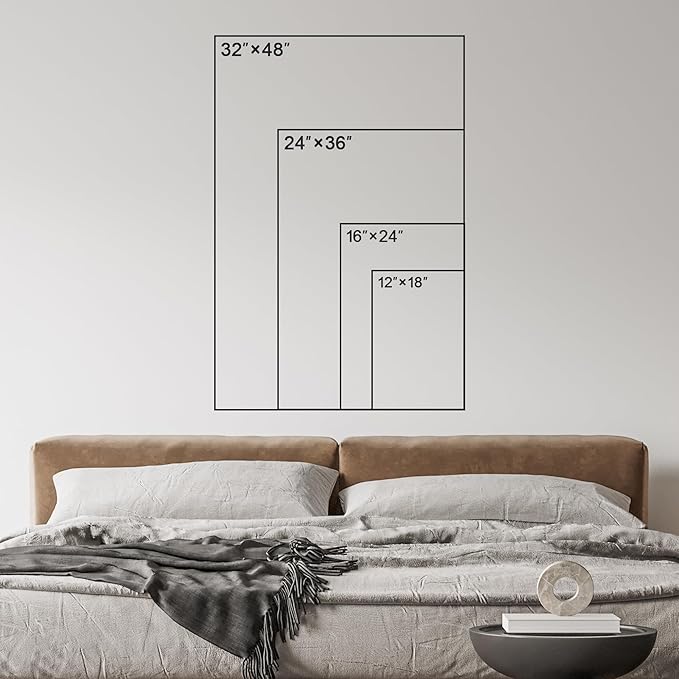 SIGNWIN Canvas Print Wall Art Faded Textured Brown & White Color Blocks Abstract Shapes Illustrations Minimalism Contemporary Nordic Decorative for Living Room, Bedroom, Office - 32"x48"