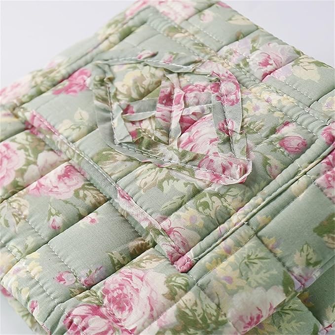 Boho Fabric Storage Basket, Collapsible Floral Laundry Nursery Hamper, Portable Folding Organizer Bin for Home Office Picnic Clothes Toys Books Sundries Storage (Floral 6)