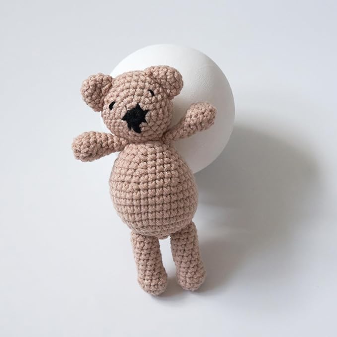 Zeroest Newborn Baby Boy Girl Photography Props Bear Hat Outfits Crochet Kint Handmade Cap Set for Newborn Photo Shoot