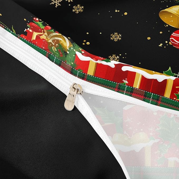 Christmas Bedding Duvet Cover Set Kids Snowflake Christmas Tree Bedding Set Boys Girls Xmas Theme Decor Comforter Cover Set Microfiber Luxury New Year Bedspread Cover Bedroom Bedclothes Queen Size