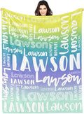 Dr.TOUGH Personalized Blankets with Name Customized Baby Blankets for Girls Boys Adults Monogrammed Blankets and Throws Christmas Birthday Mothers Valentines Day Gift (Z-Colorful 03, 60''×80'')