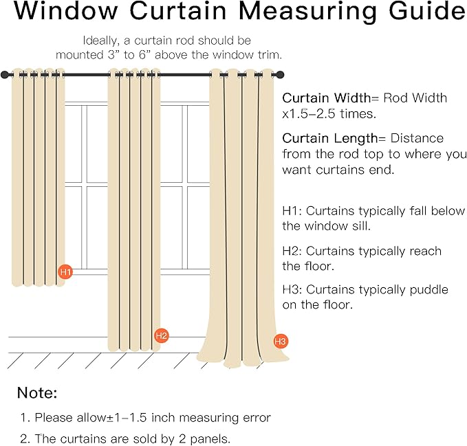 XiDi Beige Curtains with Sheer Overlay for Living Room Bedroom 2 Panels Star Hollow Out 80% Blackout Double Layer Curtains for Kids Girls Room Darkening Grommet Window Drapes with Tiebacks W34 X L63