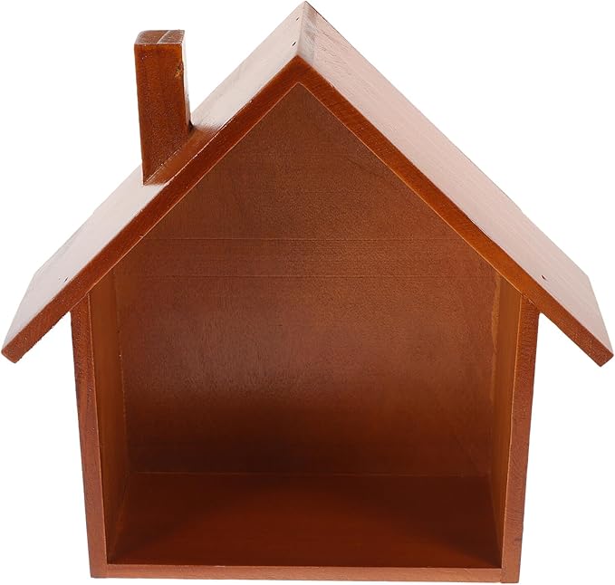 Creative Bedroom Wall-Mounted Storage Shelf House-Shaped Hanging Rack Decorative Wooden Shelf for Household Items and Small Item Organization