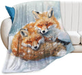 Tijuboni Fox Throw Blanket Fox Gifts for Girls Boys Women Men Kids Adults Soft Flannel Fleece Blanket for Couch Sofa Bed Home Decor 40"x50"