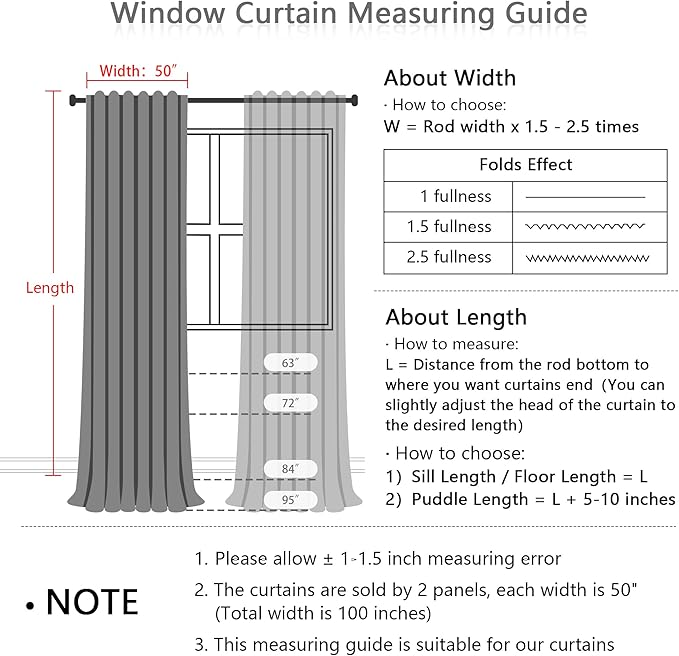 MEETSKY Boho Blackout Leaves Patterned Curtains 84 Inch Long 2 Panels Set for Bedroom, Room Darkening Dark Grey Drapes for Living Room, Thermal Insulated Rod Pocket Back Tab Window Treatment, 50"Wide