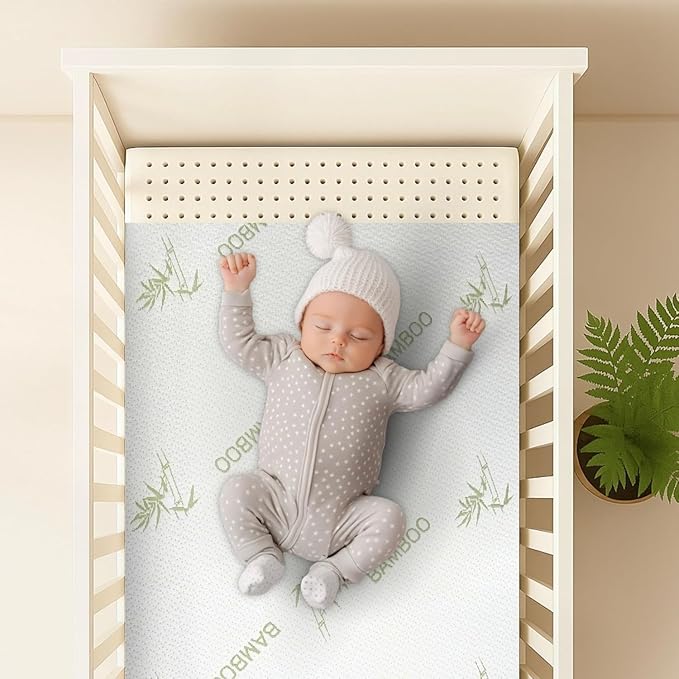 ORGANIC TEXTILES Organic Baby Mattress Topper with Rayon Derived Bamboo Cover - GOLS/GOTS Certified - Breathable - 2" Mini Sleeper (31"x18")