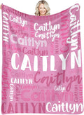 Dr.TOUGH Personalized Blankets with Name Customized Baby Blankets for Girls Boys Adults Monogrammed Blankets and Throws Christmas Birthday Mothers Fathers Valentines Day Gift (Petal Pink,60''×80'')
