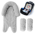 Winter Carseat Head Support for Infant, Infant Car Seat Insert with 2 Car Seat Strap Pads, Plush Fleece Baby Car Seat Cushion for Boys Girls, Multi-use Stroller Padding for Swing, Bouncer, Rocker