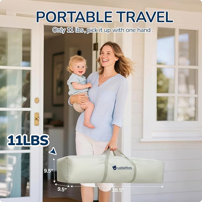 Foldable Baby Playpen,Portable Playpen for Babies and Toddler,59 * 71 Inch Kids Travel Play Pen with 4 Handlers,Carry Bag,Large Baby Play Yard for Indoor&Outdoor,Beige
