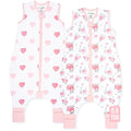 Mama Cheetah Toddler Sleep Sack with Feet 3T-4T, 0.5 TOG Organic Cotton Baby Wearable Blankets with Legs, Baby Sleeping Bag for Walkers, Early Walker Large