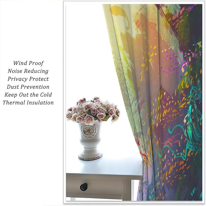 Ocean Blackout Curtain, Untouched Wild Underwater Aquatic World Corals Exotic Fishes Seascape Curtain for Living Room Cafe Set 2 Panels,84x84 Inches, Style-2