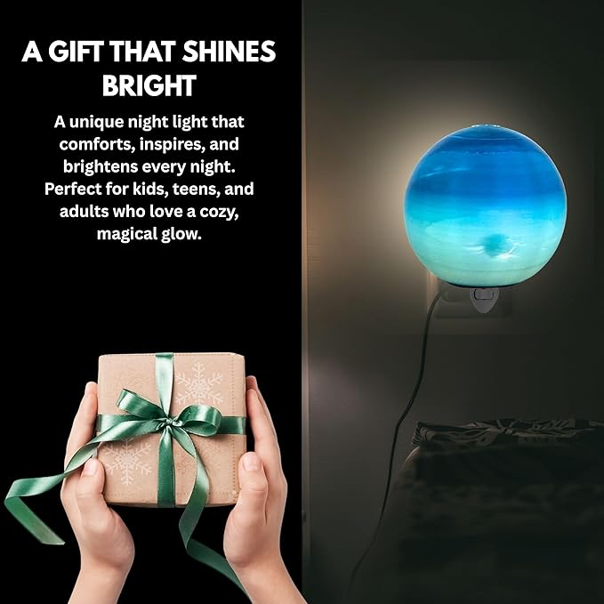 Neptune Night Lights | 5" Neptune Night Lamp LED Light | 3D Solar System NightLight, Planet Home Décor, Space Nursery, Kids Room, Space Gift, Birthday Gifts, Bedroom Decorations