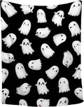 Cute Ghost Blanket for Boys Girls - Halloween Decor for Couch/Bed/Living Room - Ultra Soft Blanket Home Decor for All Seasons - 90"x120"-Familys/King Size